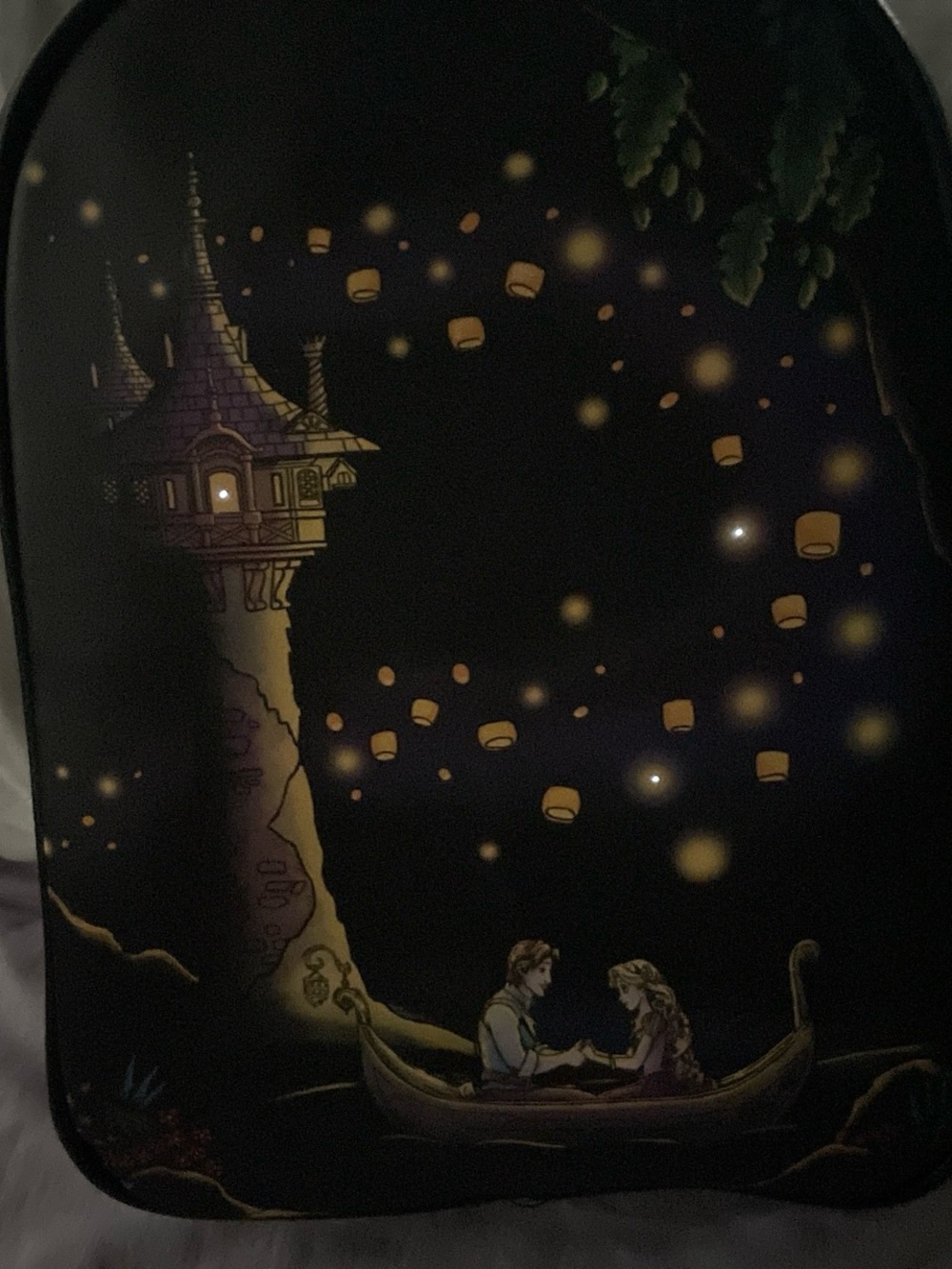 Disney Loungefly Black Backpack with Gold Plaque - Picture 5 of 5